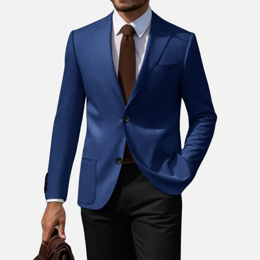 Blazer Masculino Norvitz NV154 slim fit, corte italiano e fechamento por botões. Sofisticação e caimento impecável para ocasiões profissionais e formais.