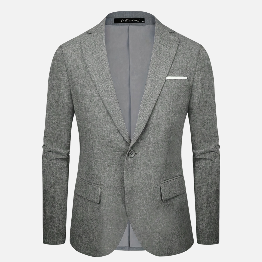 Blazer Masculino Norvitz NV153 com gola mandarim, modelagem moderna e fechamento por botões. Sofisticação e estilo para diversas ocasiões.