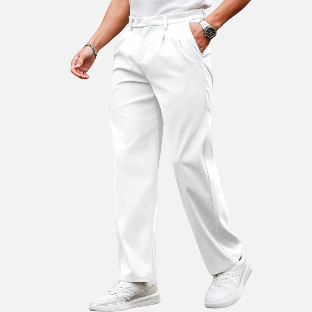 Calça Social de Alfaiataria Masculina Norvitz NV170 com modelagem reta, tecido premium e cor sólida. Sofisticação e conforto para qualquer ocasião.