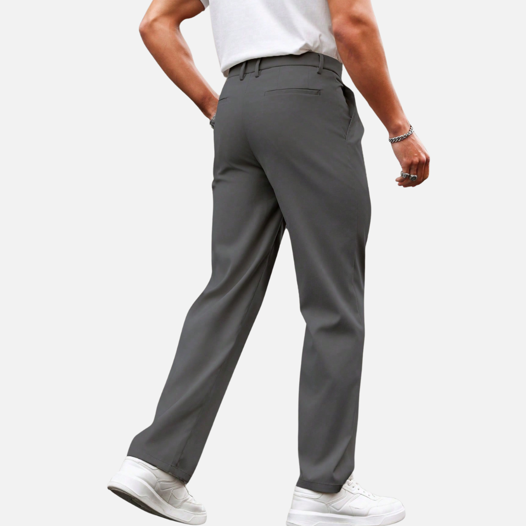 Calça Social de Alfaiataria Masculina Norvitz NV170 com modelagem reta, tecido premium e cor sólida. Sofisticação e conforto para qualquer ocasião.