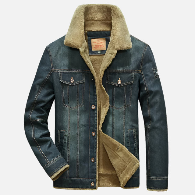 Jaqueta Jeans Masculina Acolchoada Norvitz NV186, ideal para o inverno, com design moderno e proteção térmica para um visual urbano elegante.